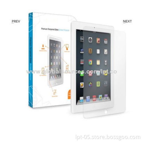 Anti-scratch High-clear Glass Screen Protector for iPad 2/3/4/5, OEM/ODM, High Clear, OEM/ODM